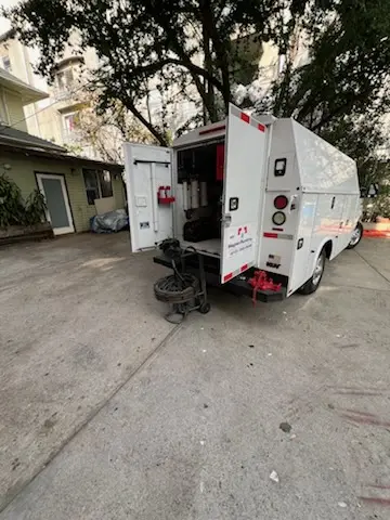 Magnet Plumbing service vehicle on-site for Slab Leak Repair in Boynton Town